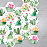 Maxbell 10x Adhesive Hexagon Wall Tile Floor Wall Paper Sticker Home Decor  3#