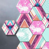 Maxbell 10x Adhesive Hexagon Wall Tile Floor Wall Paper Sticker Home Decor  1#