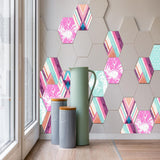 Maxbell 10x Adhesive Hexagon Wall Tile Floor Wall Paper Sticker Home Decor  1#