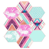Maxbell 10x Adhesive Hexagon Wall Tile Floor Wall Paper Sticker Home Decor  1#
