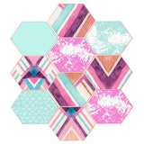 Maxbell 10x Adhesive Hexagon Wall Tile Floor Wall Paper Sticker Home Decor  1#
