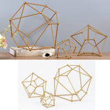 Maxbell 3D Geometric Diamond Candle Holder Tealight Candlestick Desktop Ornament S_Golden