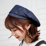 Maxbell Adult Beret Chef Hat Cooker Cap Waiter Baker Cater Head Wrap Solid Blue