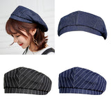 Maxbell Adult Beret Chef Hat Cooker Cap Waiter Baker Cater Head Wrap Solid Blue