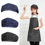 Maxbell Adult Beret Chef Hat Cooker Cap Waiter Baker Cater Head Wrap Solid Blue