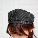 Maxbell Adult Beret Chef Hat Cooker Cap Waiter Baker Cater Head Wrap Stripes Black