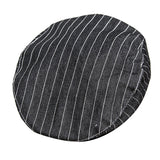 Maxbell Adult Beret Chef Hat Cooker Cap Waiter Baker Cater Head Wrap Stripes Black