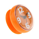 Maxbell Suction Cup Wall Clock Timer Bathroom Shower Silicone Clock, Waterproof Orange