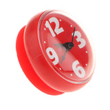 Maxbell Suction Cup Wall Clock Timer Bathroom Shower Silicone Clock, Waterproof Red