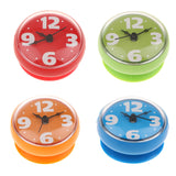 Maxbell Suction Cup Wall Clock Timer Bathroom Shower Silicone Clock, Waterproof Red