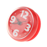 Maxbell Suction Cup Wall Clock Timer Bathroom Shower Silicone Clock, Waterproof Red