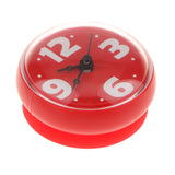 Maxbell Suction Cup Wall Clock Timer Bathroom Shower Silicone Clock, Waterproof Red