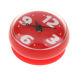 Maxbell Suction Cup Wall Clock Timer Bathroom Shower Silicone Clock, Waterproof Red