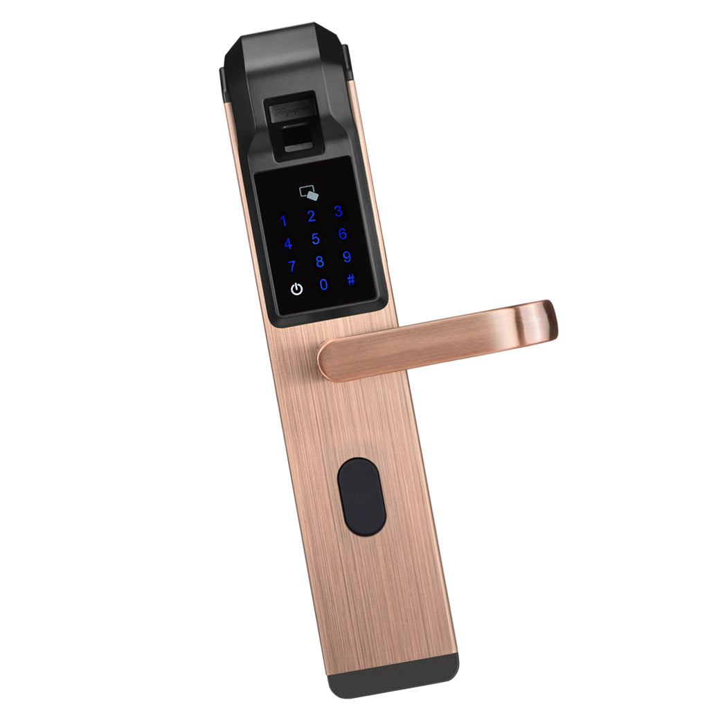 Maxbell Electronic Smart Door Biometric Fingerprint Touch Password Lock Red Bronze