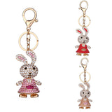 Maxbell Fashion Key Ring Chain Keychain Car Handbag Purse Keyring Gift Champagne Rabbit