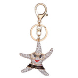 Maxbell Fashion Key Ring Chain Keychain Car Handbag Purse Keyring Gift White Starfish