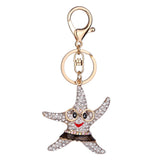 Maxbell Fashion Key Ring Chain Keychain Car Handbag Purse Keyring Gift White Starfish