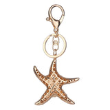 Maxbell Fashion Key Ring Chain Keychain Car Handbag Purse Keyring Gift White Starfish