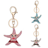 Maxbell Fashion Key Ring Chain Keychain Car Handbag Purse Keyring Gift White Starfish