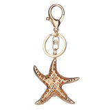 Maxbell Fashion Key Ring Chain Keychain Car Handbag Purse Keyring Gift Blue Starfish