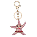 Maxbell Fashion Key Ring Chain Keychain Car Handbag Purse Keyring Gift Pink Starfish