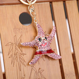 Maxbell Fashion Key Ring Chain Keychain Car Handbag Purse Keyring Gift Pink Starfish