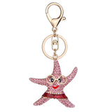 Maxbell Fashion Key Ring Chain Keychain Car Handbag Purse Keyring Gift Pink Starfish