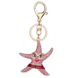 Maxbell Fashion Key Ring Chain Keychain Car Handbag Purse Keyring Gift Pink Starfish