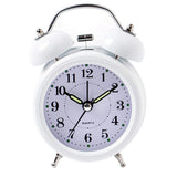 Maxbell Digital 3D Twin Bell Clock Chime Clock Loud Alarm Clock Battery Power 3inch White