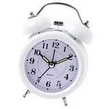 Maxbell Digital 3D Twin Bell Clock Chime Clock Loud Alarm Clock Battery Power 3inch White