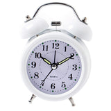 Maxbell Digital 3D Twin Bell Clock Chime Clock Loud Alarm Clock Battery Power 3inch White