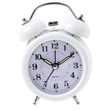 Maxbell Digital 3D Twin Bell Clock Chime Clock Loud Alarm Clock Battery Power 3inch White
