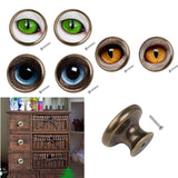 Maxbell 2x Eye Pattern Pull Knob Handle for Cabinet Drawer Cupboard Wardrobe Door Yellow