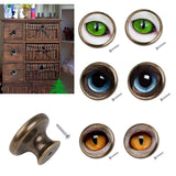 Maxbell 2x Eye Pattern Pull Knob Handle for Cabinet Drawer Cupboard Wardrobe Door Yellow