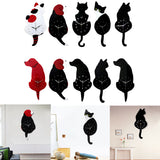 Maxbell 3D Tail Wagging Cat Dog Wall Clock Silence Clock Bedroom Home Decoration Spotted Cat