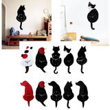 Maxbell 3D Tail Wagging Cat Dog Wall Clock Silence Clock Bedroom Home Decoration Spotted Cat