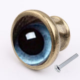 Maxbell 2x Eye Pattern Pull Knob Handle for Cabinet Drawer Cupboard Wardrobe Door Blue