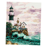 Maxbell DIY Painting By Number Kit Canvas Wall Art Oil Painting Picture Lighthouse