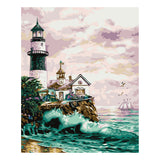 Maxbell DIY Painting By Number Kit Canvas Wall Art Oil Painting Picture Lighthouse