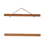Maxbell Magnet Wooden Picture Frame DIY Photo Poster Painting Hanger 30cm Teak Wood
