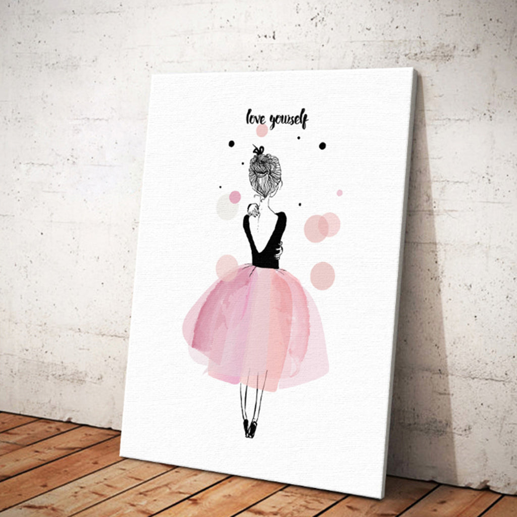 Maxbell Modern Canvas Oil Painting Picture Wall Art Hanging Decor Love yourself M