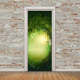 Maxbell 3D Door Wall Door Stickers Decal Self Adhesive Mural Decor Forest Scenery