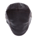 Maxbell Flat Cap Cabby Hat PU Vintage Newsboy Cap Ivy Driving Cap Style 1-Dark Brown