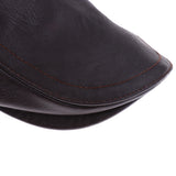 Maxbell Flat Cap Cabby Hat PU Vintage Newsboy Cap Ivy Driving Cap Style 1-Dark Brown