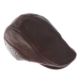 Maxbell Men's PU IVY Gatsby Newsboy Hunting Cabbie Driving Cap Style 2-Light Brown