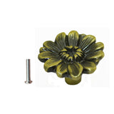 Maxbell Decorative Single Hole Drawer Handle Cupboard Drawer Door Knob Flower Bronze