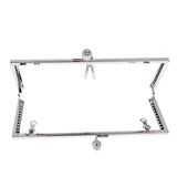 Maxbell Metal Diamond Head Purse Coins Bags Kiss Clasp Lock Frame DIY Craft Silver