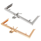 Maxbell Metal Diamond Head Purse Coins Bags Kiss Clasp Lock Frame DIY Craft Silver