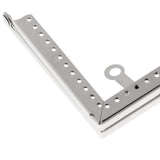 Maxbell Metal Diamond Head Purse Coins Bags Kiss Clasp Lock Frame DIY Craft Silver