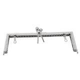 Maxbell Metal Diamond Head Purse Coins Bags Kiss Clasp Lock Frame DIY Craft Silver